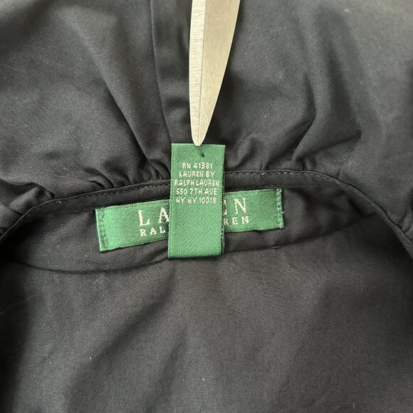 Lauren Ralph Lauren Romantic Chic Black Ruffled Sleeveless Top – Medium - Picture 7 of 9